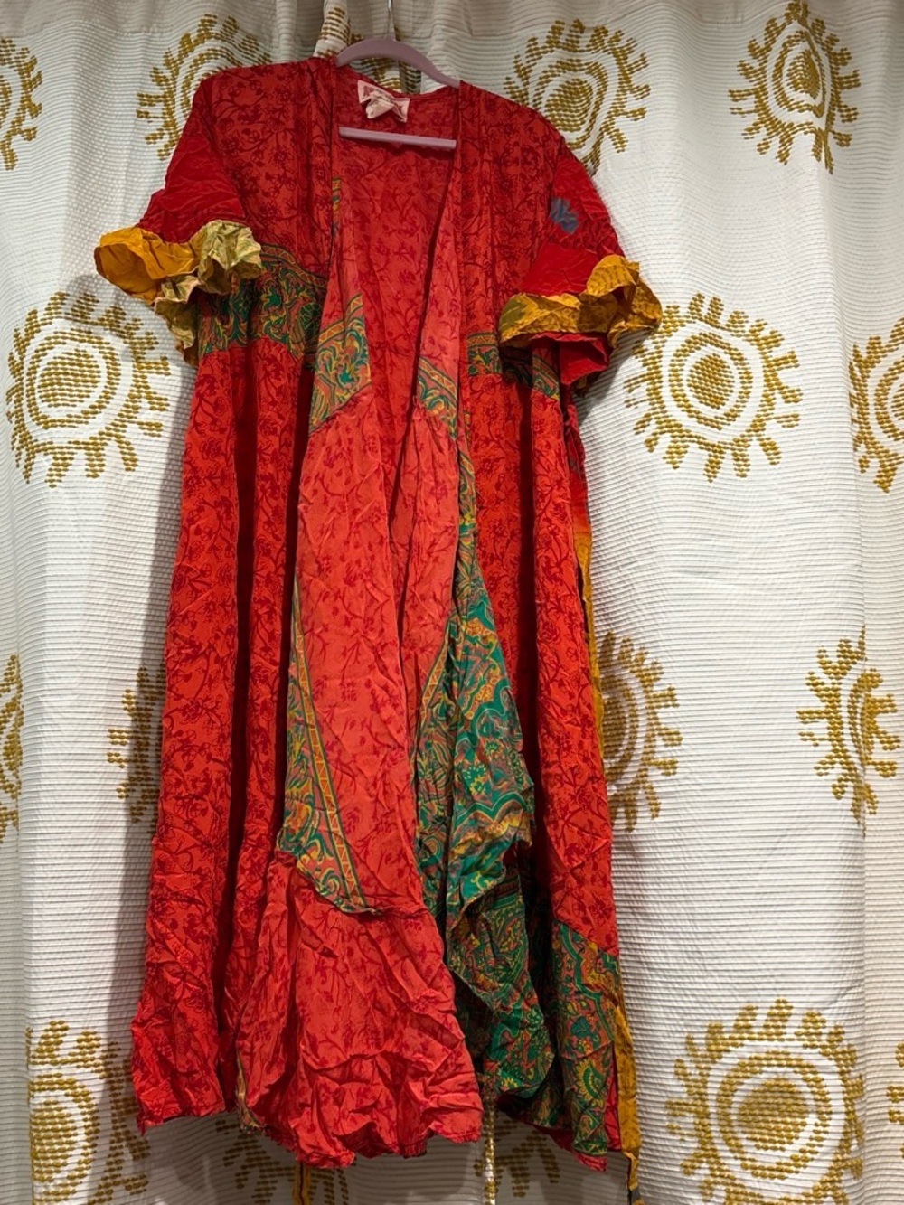 Kantha Bae silk wrap dress